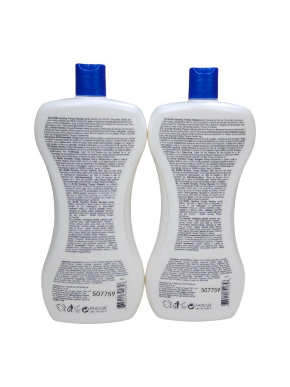 BioSilk 2 pk Hydrating Therapy Shampoo Duo Jumbo 34oz Sulfate Free Made In USA - Picture 2 of 7